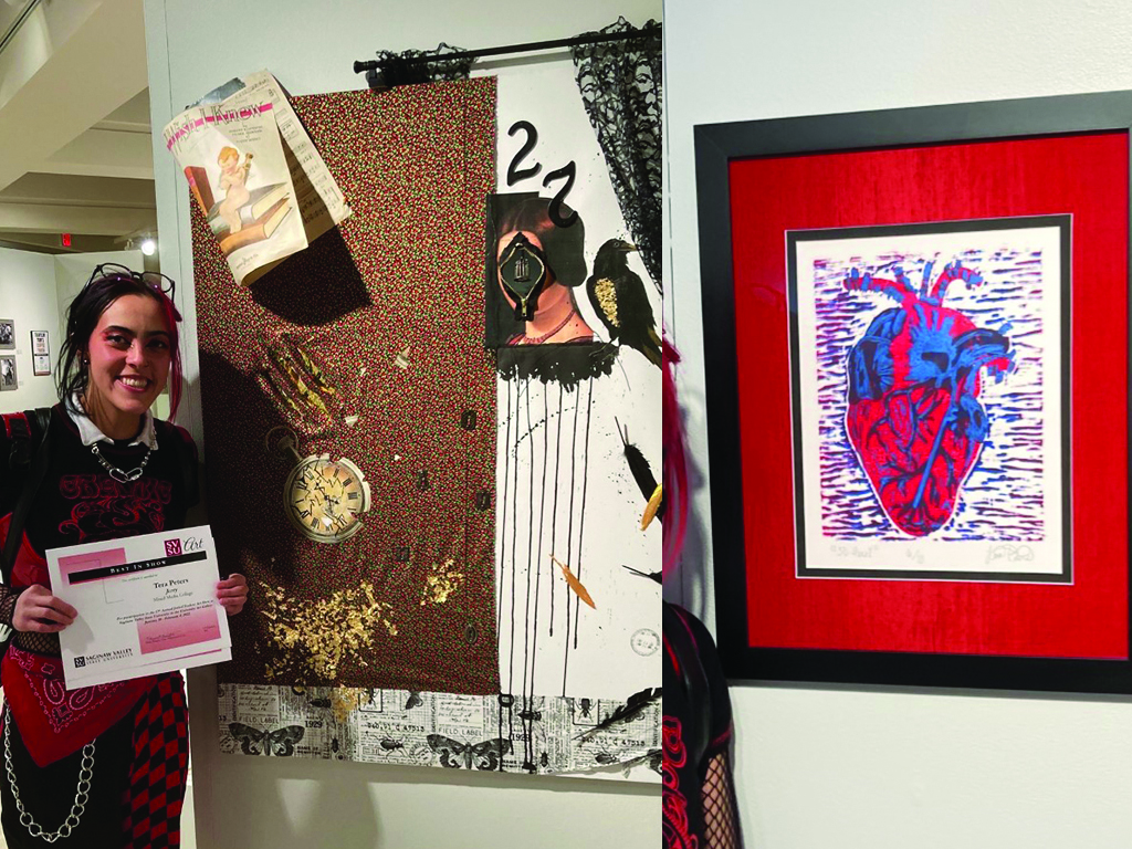 Tera Peters and her two winning pieces